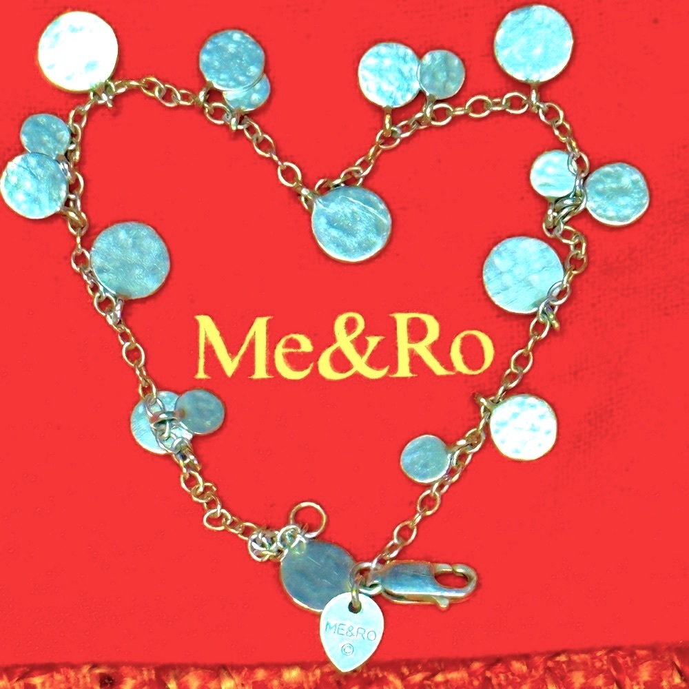 Authentic Me&Ro Sterling Silver Multi - Disc Charm Bracelet